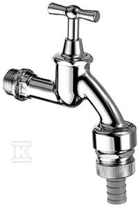 Zawór czerpalny 1/2&quot; chrom z BSZ głowica z pokrętłem motylkowym