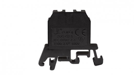 Złączka szynowa 2-przewodowa 2,5 mm2 czarny ZUG-G2.5 A11-0073