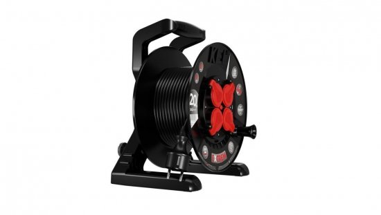 Przedłużacz bębnowy EXTREME LINE 4 gniazda z/u IP44 16A H05RR-F 3x1,5 20m czarny W-100024
