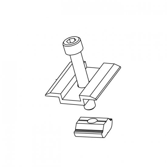 Klemy środkowe KLIK na panel 35 - 40mm 6 kpl CZARNE XFS_K002.8