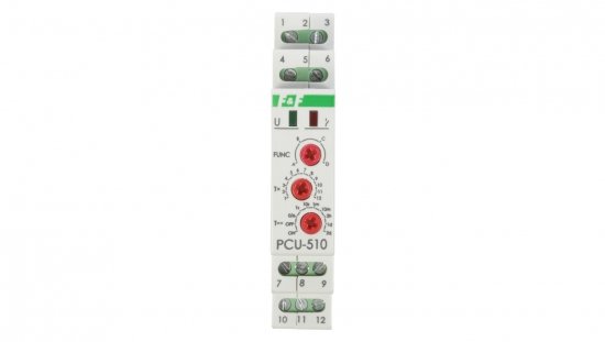Przekaźnik czasowy 2P 8A 0,1sek-576h 230V AC, 24V AC/DC wielofunkcyjny PCU-510DUO