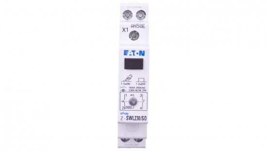 Przełącznik modułowy 2-pozycyjny 2Z+1R 16A z lampką sygnalizacyjną 230V AC/DC Z-SWL230/SO 276307