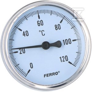 TERMOMETR 63 MM 1/2  AXIALNY 0-120OC