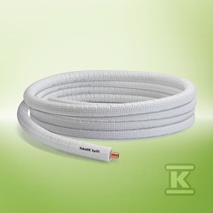 Rura miedziana Tubolit split 1/4 Bs1 d0 0,8 mm preizolowana do systemów klimatyzacyjnych w kręgu o długości 25m pakowane karton (2x25m) SZC-068/E25