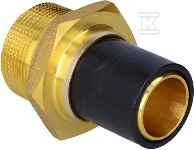 Adapter PE-mosiądz z gwintem zewnętrznym GZ, d40x1 1/2&quot; PE100, SDR11, PN10 gaz/PN16 woda, do montażu z elektromufą lub elektroredukcją