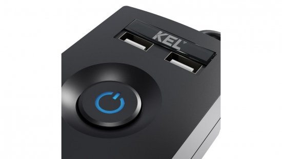 Przedłużacz przeciwprzepięciowy professional 5 gniazd 2xUSB 5m 10A 230V 2300W czarny W-100045