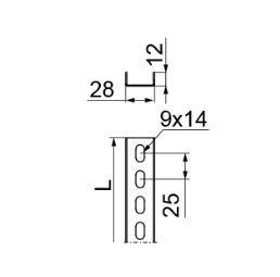 Ceownik CD 28H12/2 1,2mm 611320