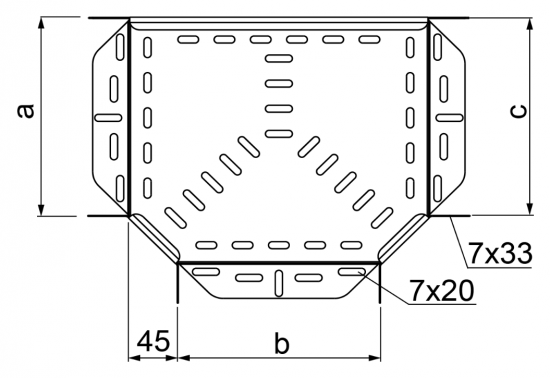 Trójnik korytka TKJ300H60 166630