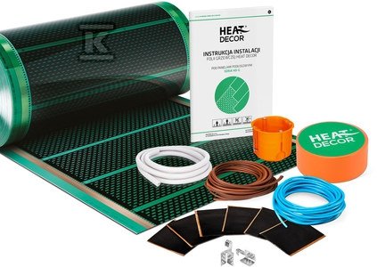 Zestaw folii grzewczej HD-G 140 W/m2, szerokość 50 cm - bez termostatu - konektor BX - 6m2