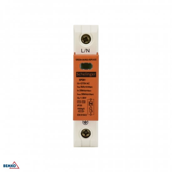OGRANICZNIK PRZEPIĘĆ 1P 5kA(10/350) KLASA T1+T2 (B+C) SCHELINGER