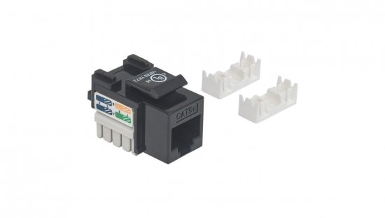 Moduł Keystone RJ45 UTP Cat5e Czarny Punch-Down