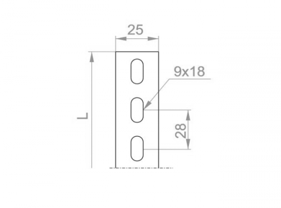 Płaskownik perforowany 25x2,5mm PLM25/2 640620 /2m/
