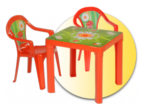 3TOY ZM ZESTAW MEBLI DLA DZIECI stolik +2 krzesła