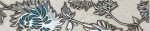 Domino Gris Flower Turkus Listwa 7,4x36