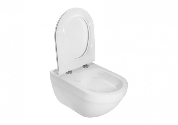 Roca Hebe Miska WC podwieszana Rimless z deską wolnoopadającą SLIM (zestaw) A34H138000