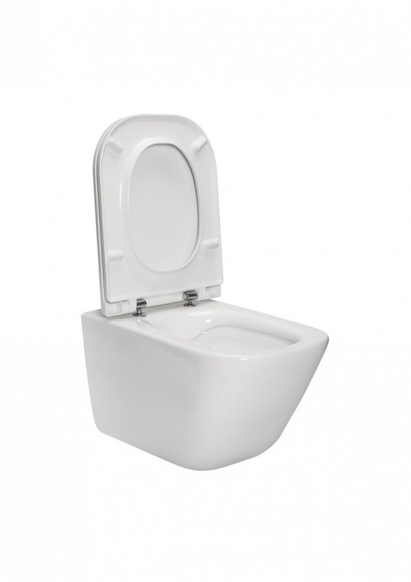 Roca Gap Miska podwieszana Rimless Square z deską wolnoopadającą (zestaw) A34H470000