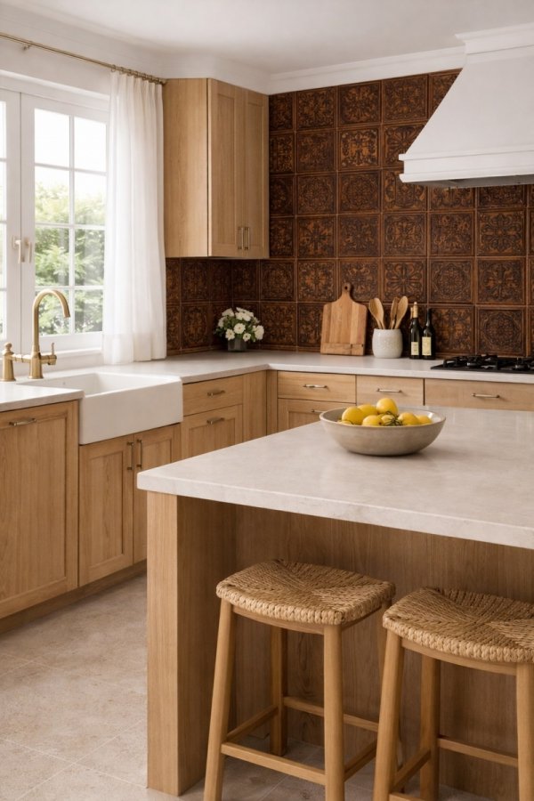 Tubądzin Tinta brown dekor 14,8x14,8