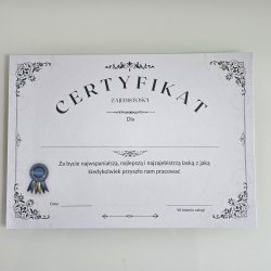 Certyfikat Zajebistości - Dla niej!