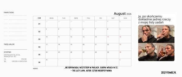 Faking 2026 calendar!