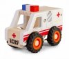 Daffi Drewniane auto z oponami Ambulans