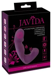 Javida 4-funkcyjny model intymny do podwojnej stymulacji, silikonowy