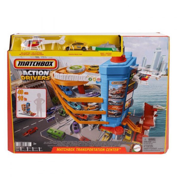 Mattel Zestaw z parkingiem i pojazdami Action Drivers