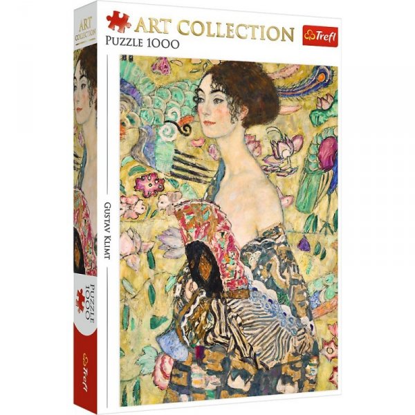 Trefl Puzzle 1000 elementów Dama z wachlarzem Klimt