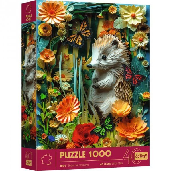 Trefl Puzzle 1000 elementów 40-lecie Paper Art Jeż