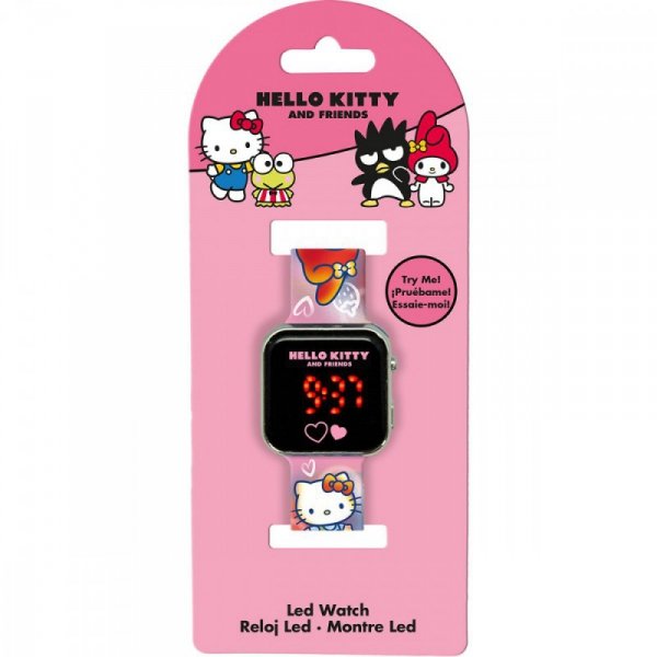 Kids Euroswan Zegarek LED z kalendarzem Hello Kitty
