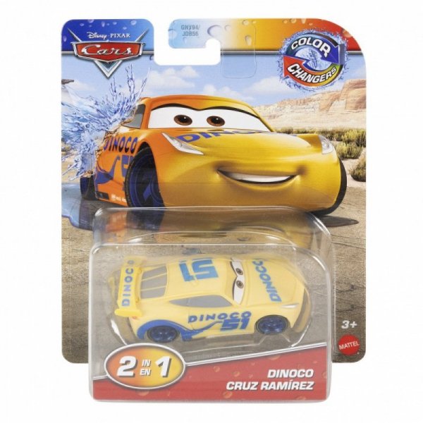 Mattel Pojazd Cars zmieniający kolor, Dinoco