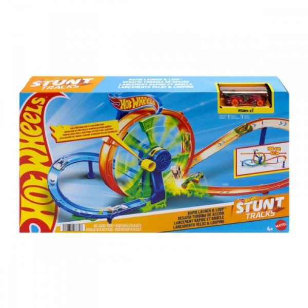 Hot Wheels Tor samochodowy Wyścigowa Turbo Pętla Zestaw