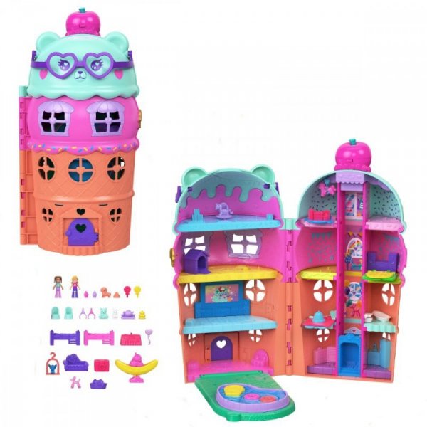 Mattel Zestaw figurek Polly Pocket Lodowy domek z basenem