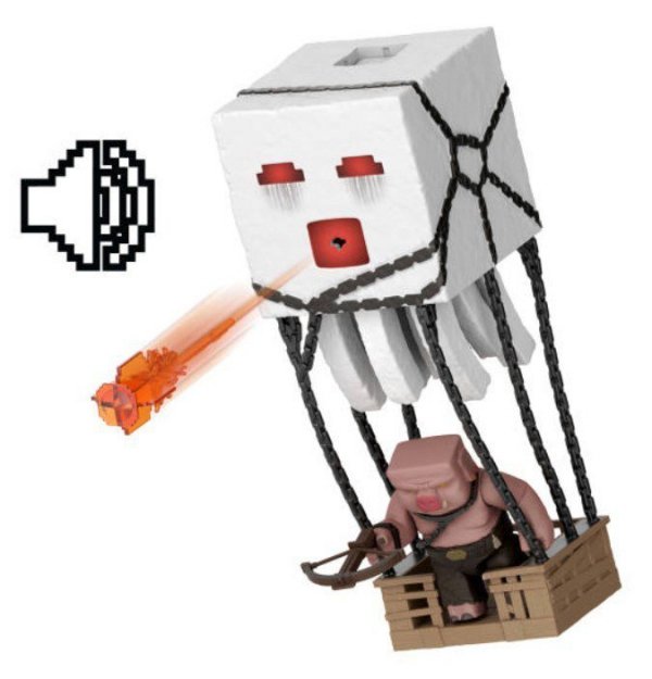 Mattel Zestaw z figurką Minecraft Atakujący Ghast z pociskiem