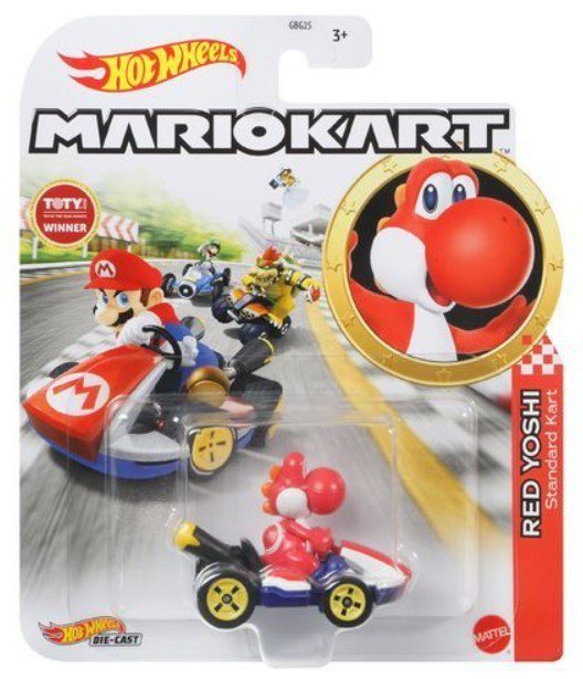 Hot Wheels Pojazd z figurką Mario Kart GPD90