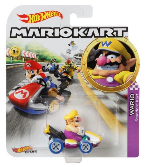 Hot Wheels Pojazd z figurką Mario Kart GBG32