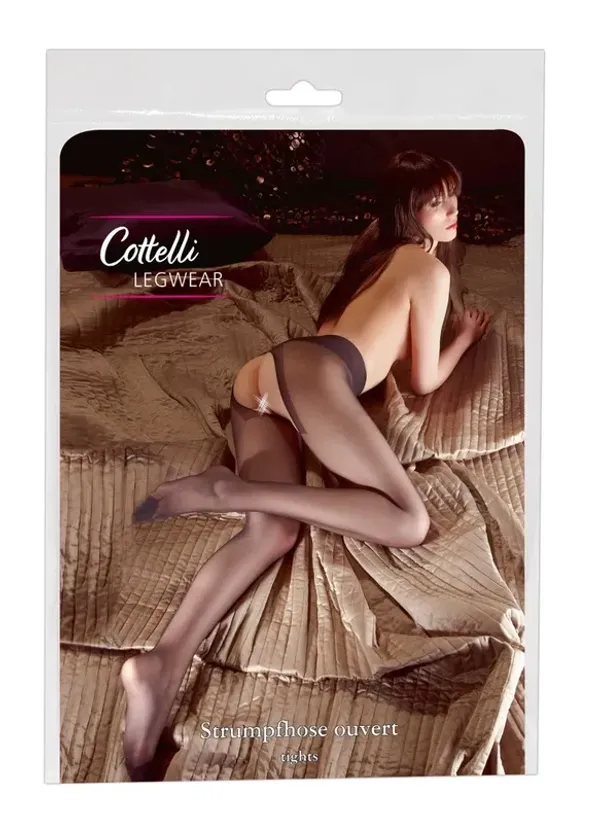 Cottelli LEGWEAR rajstopy 20 DEN z otwartym kroczem, czarne, rozmiar 3