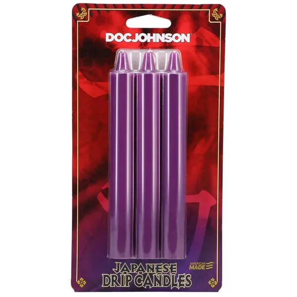 Doc Johnson Japanese Massage Candle Zestaw 3 fioletowych świec