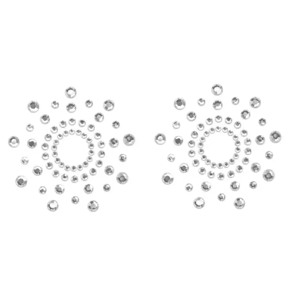 Bijoux Indiscrets Mimi Silver - dekoracyjna biżuteria na piersi, 2 szt.