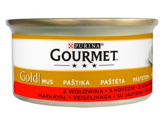 Gourmet Gold Mus z Wołowiną 85g