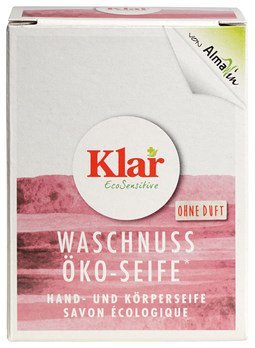 Mydło z orzechami mydlanymi w kostce eco 100 g - Klar
