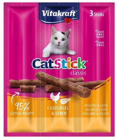Vitakraft Cat Stick Classic Drób i Wątroba 18g 