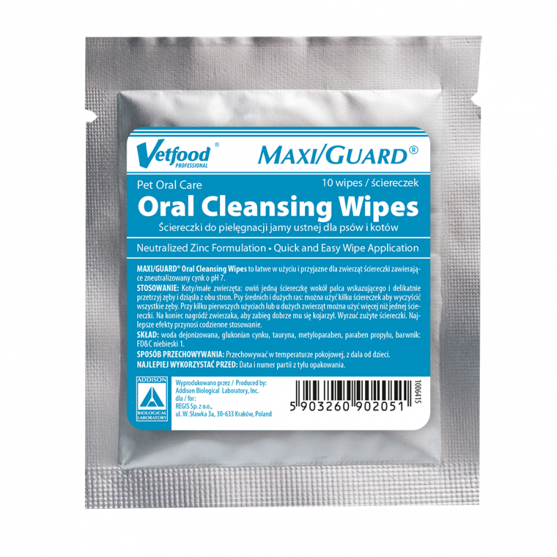 MAXI/GUARD Oral Cleansing Wipes 10 szt - Ściereczki do oczyszczania zębów
