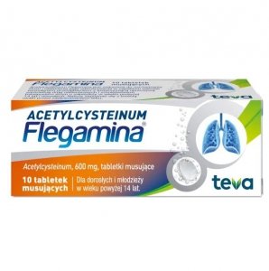 Acetylcysteinum Flegamina 600mg 10 Tabletek Musujących