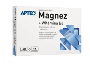 Magnez + Witamina B6 APTEO, 60 tabletek