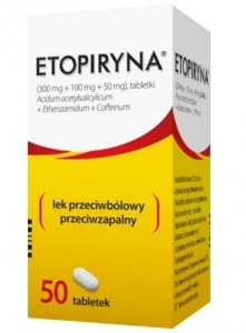 Etopiryna tabletki od bólu głowy, 50 tabletek