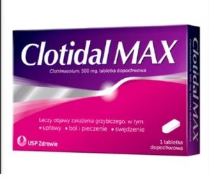 Clotidal MAX 500 mg, 1 tabletka dopochwowa