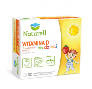 Naturell Witamina D Dla Dzieci 60 Tabletek Do Rozgryzania I Żucia