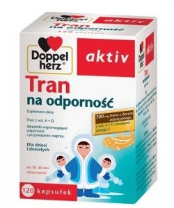 Doppelherz aktiv Tran na odporność, 120 tabletek