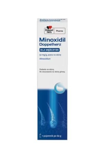 Minoxidil Doppelherz dla mężczyzn 50 mg/g, piana na skórę, 60 ml