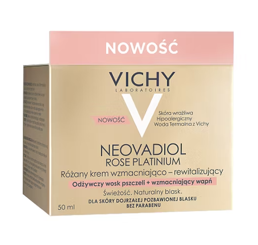 Vichy Neovadiol Rose Platinum Różany Krem Do Twarzy Wzmacniająco-Rewitalizujący, 50 ml